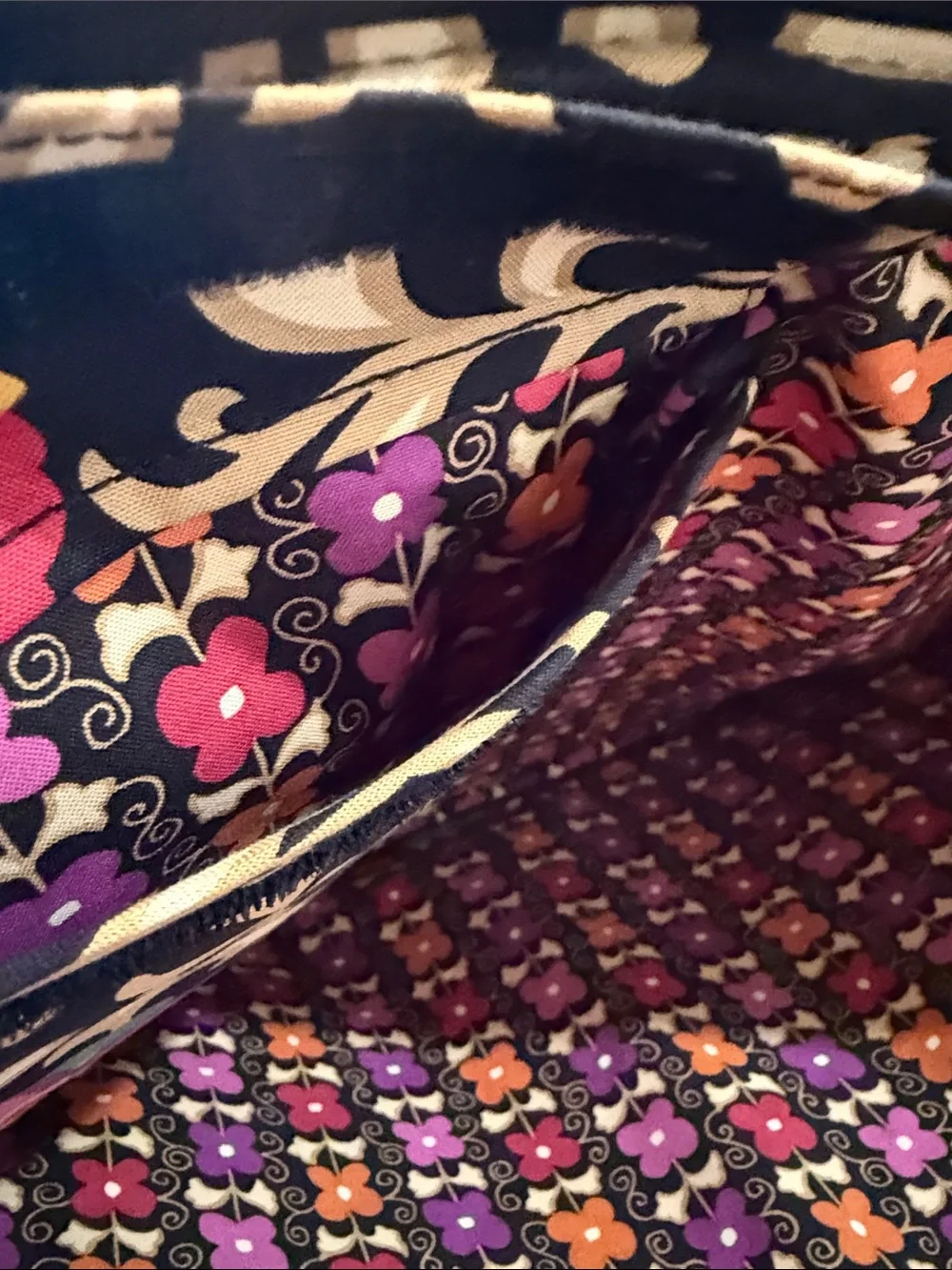 Vera Bradley Quilted Floral Laptop Holder - Black Multicolor